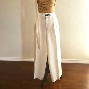 Cream  Linen and Rayon Womans Pant